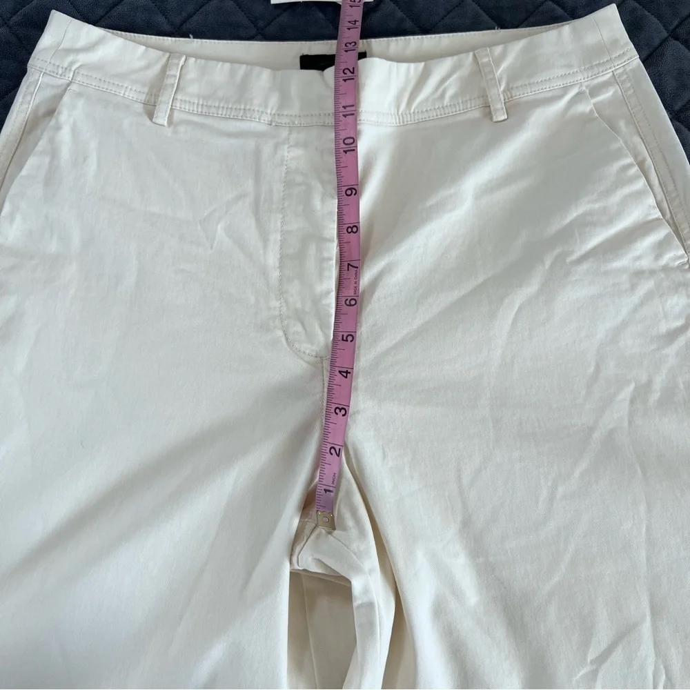 J. Crew Wide leg Pant’s Women’s Size 12 Cream High Rise Trouser Culottes Beige